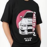 nissan delantero Remera oversize Nissan R34