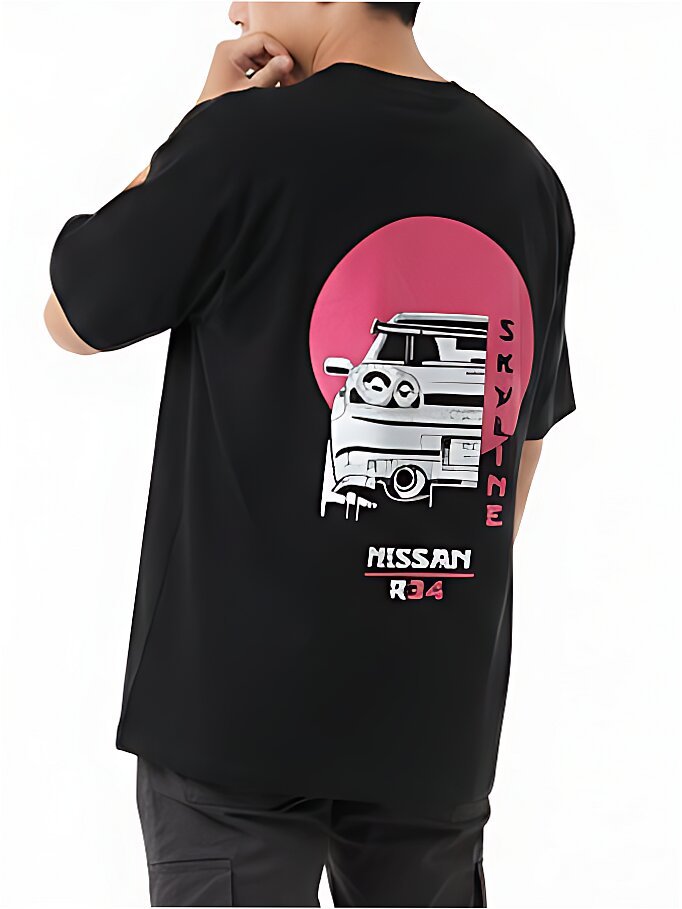 nissan trasero Remera oversize Nissan R34