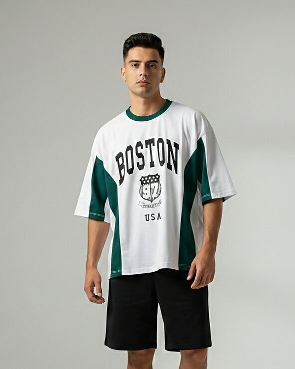 BOSTON CRUDO-PINO 1 Remera boxy fit BOSTON