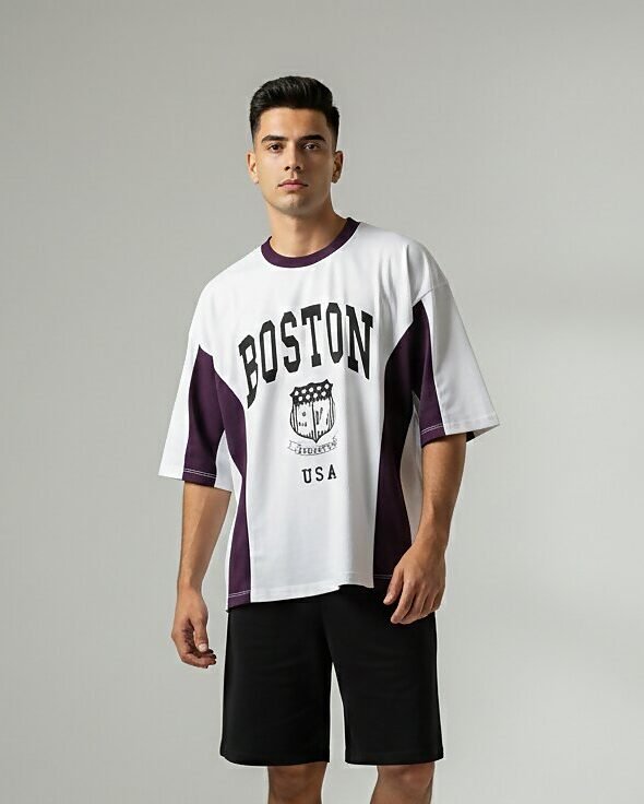 BOSTON CRUDO-UVA 1 Remera boxy fit BOSTON