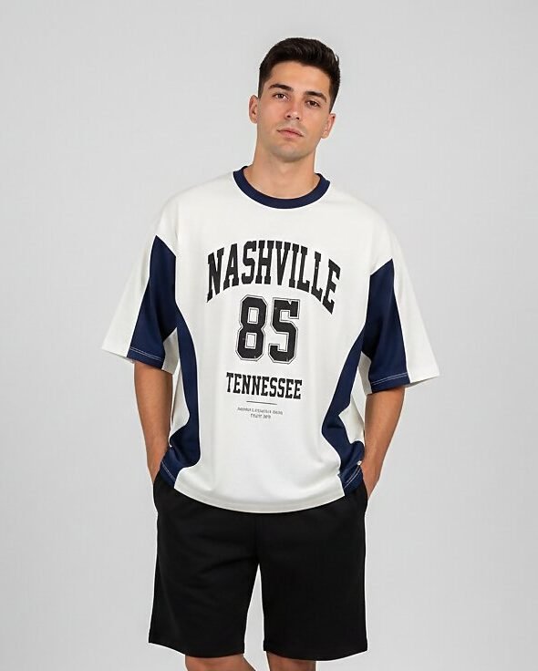 Nashville crudo marino 1 Remera boxy fit NASHVILLE