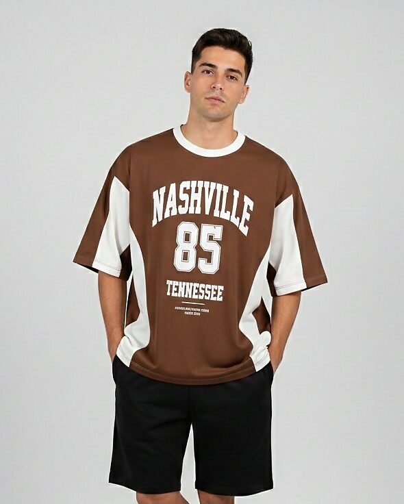 Nashville marron crudo 1 Remera boxy fit NASHVILLE