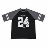 RANGLA - MOD. 24 - GRIS Y NEGRO - M.E REMERA MANGA RANGLAN - MOD. 24 (CON MANGA ESTAMPADA)