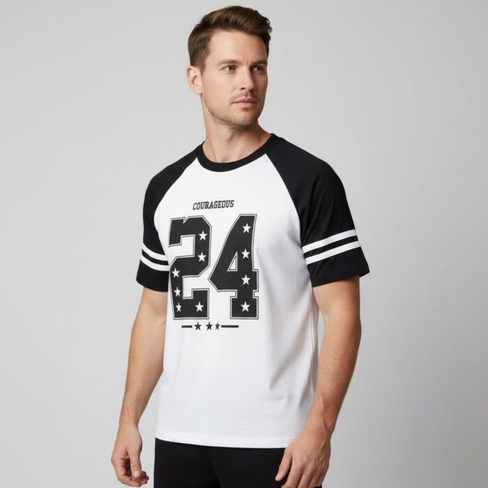 REMERA MANGA RANGLAN - MOD. 24 (CON MANGA ESTAMPADA)